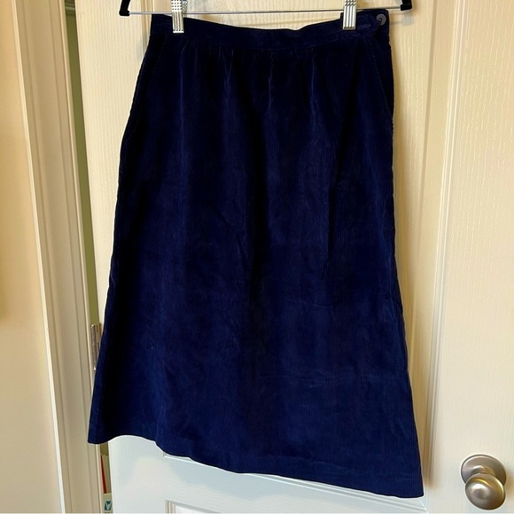 NWT Deadstock vintage navy blue corduroy skirt size small - Picture 7 of 7